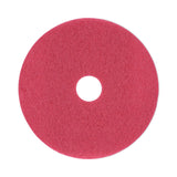 Boardwalk® Buffing Floor Pads, 18" Diameter, Red, 5/Carton (BWK4018RED) Case of 5