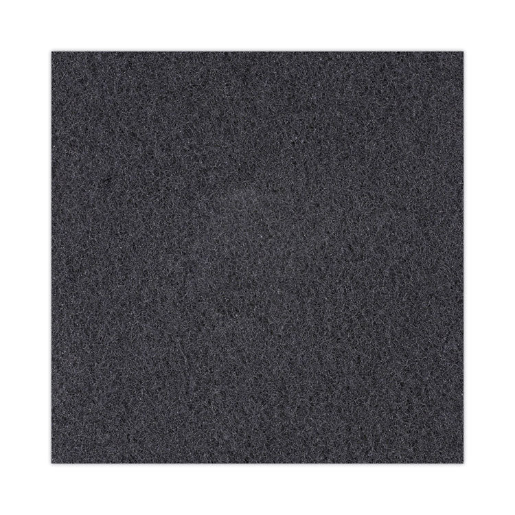 Boardwalk® High Performance Stripping Floor Pads, 17" Diameter, Black, 5/Carton (BWK4017HIP)