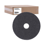 Boardwalk® High Performance Stripping Floor Pads, 17" Diameter, Black, 5/Carton (BWK4017HIP)