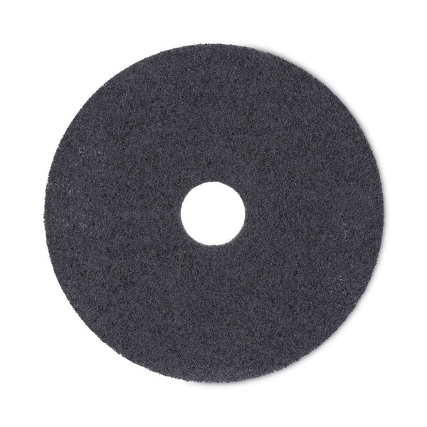 Boardwalk® High Performance Stripping Floor Pads, 17" Diameter, Black, 5/Carton (BWK4017HIP)
