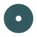 Boardwalk® Heavy-Duty Scrubbing Floor Pads, 17" Diameter, Green, 5/Carton (BWK4017GRE)