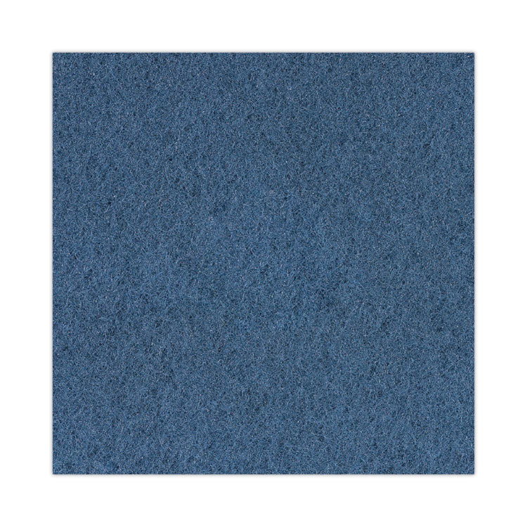 Boardwalk® Scrubbing Floor Pads, 17" Diameter, Blue, 5/Carton (BWK4017BLU)