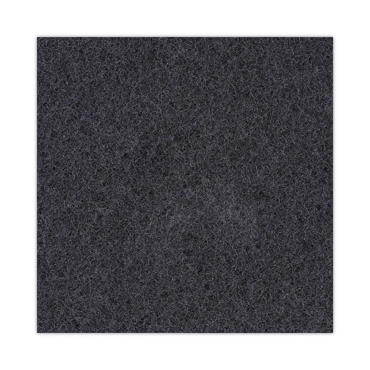 Boardwalk® Stripping Floor Pads, 17" Diameter, Black, 5/Carton (BWK4017BLA)