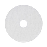 Boardwalk® Polishing Floor Pads, 16" Diameter, White, 5/Carton (BWK4016WHI)