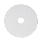 Boardwalk® Polishing Floor Pads, 14" Diameter, White, 5/Carton (BWK4014WHI) Case of 5