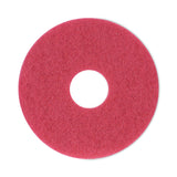 Boardwalk® Buffing Floor Pads, 12" Diameter, Red, 5/Carton (BWK4012RED) Case of 5