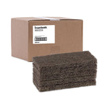 Boardwalk® Heavy-Duty Scour Pad, 4.63 x 10, Brown, 20/Carton (BWK403) Case of 20