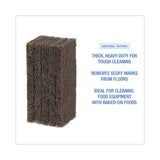 Boardwalk® Heavy-Duty Scour Pad, 4.63 x 10, Brown, 20/Carton (BWK403) Case of 20