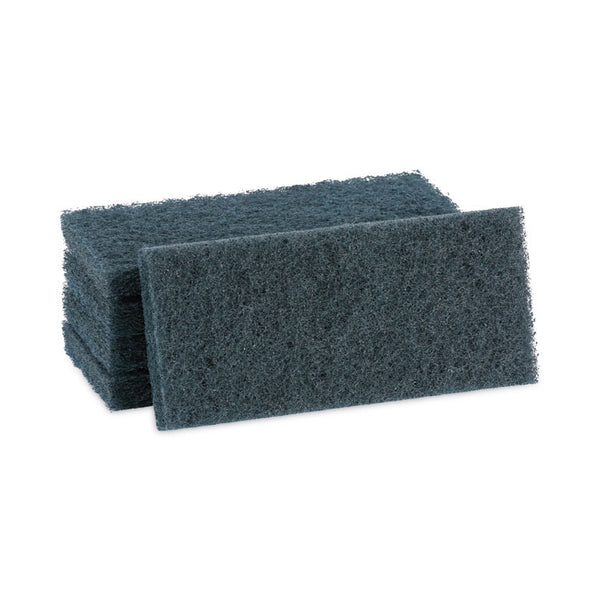 Boardwalk® Medium-Duty Scour Pad, 10 x 4.63, Blue, 20/Carton (BWK402)
