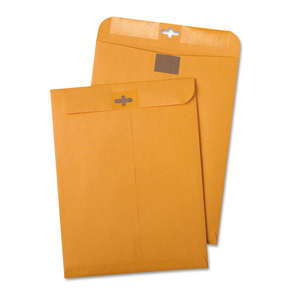 Quality Park™ Postage Saving ClearClasp Kraft Envelope, #55, Cheese Blade Flap, ClearClasp Closure, 6 x 9, Brown Kraft, 100/Box (QUA43468) Box of 100