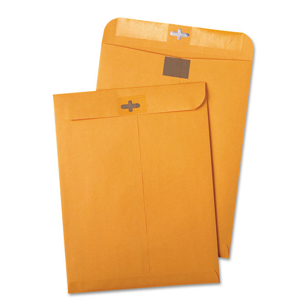 Quality Park™ Postage Saving ClearClasp Kraft Envelope, #97, Cheese Blade Flap, ClearClasp Closure, 10 x 13, Brown Kraft, 100/Box (QUA43768) Box of 100