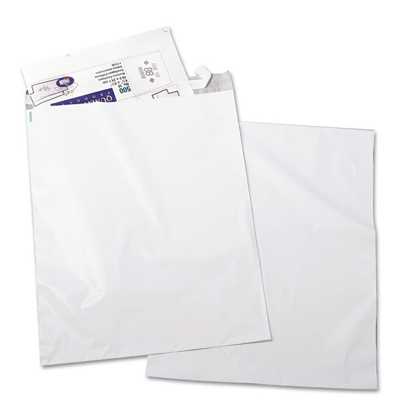 Quality Park™ Redi-Strip Poly Mailer, #6, Square Flap, Redi-Strip Adhesive Closure, 14 x 19, White, 100/Pack (QUA45235) Pack of 100