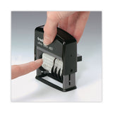 Trodat® Printy Economy 12-Message Date Stamp, Self-Inking, 2" x 0.38", Black (USSE4817)