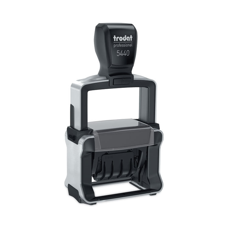 Trodat® Professional 5-in-1 Date Stamp, Self-Inking, 1 x 1.63, Blue/Red (USST5444) Each