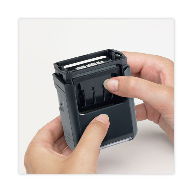 Trodat® Printy Economy Date Stamp, Self-Inking, 1.63" x 1", Blue/Red (USSE4752)