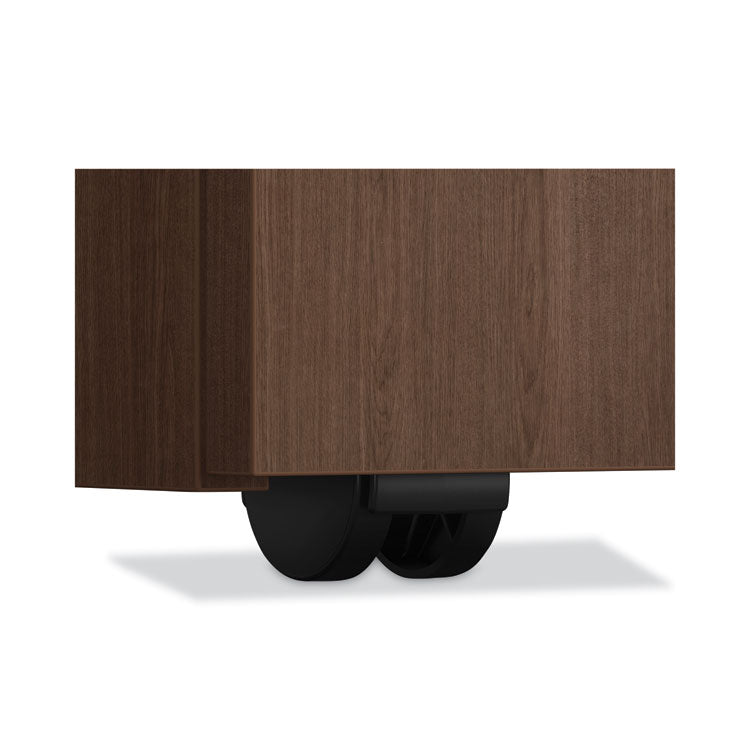 HON® Mod Mobile Pedestal, Left or Right, 3-Drawers: Box/Box/File, Legal/Letter, Sepia Walnut, 15" x 20" x 28" (HONPLPMBBFLE1)