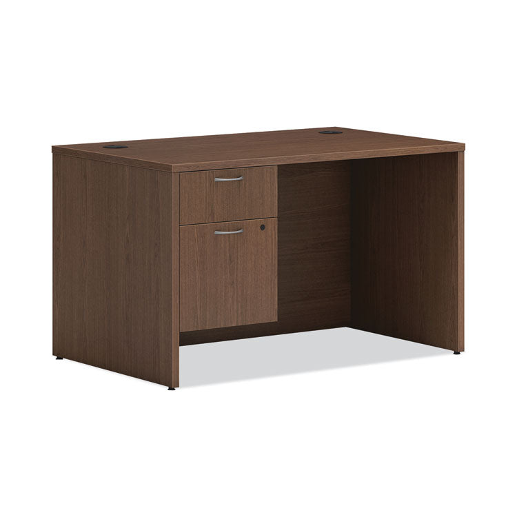 HON® Mod Support Pedestal, Left or Right, 2-Drawers: Box/File, Legal/Letter, Sepia Walnut, 15" x 20" x 20" (HONPLPHBFLE1)