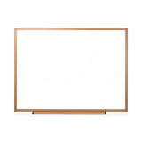 Universal® Deluxe Melamine Dry Erase Board, 48 x 36, Melamine White Surface, Oak Fiberboard Frame (UNV43618)