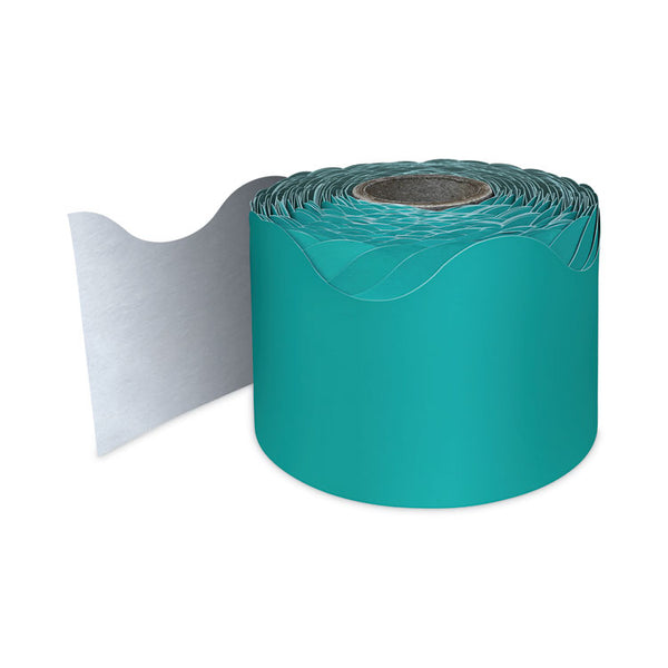 Carson-Dellosa Education Rolled Scalloped Borders, 2.25" x 65 ft, Teal (CDP108471) Each