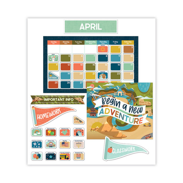 Carson-Dellosa Education Calendar Bulletin Board Set, Let's Expolore, 123 Pieces (CDP110556) Each