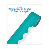 Carson-Dellosa Education Rolled Scalloped Borders, 2.25" x 65 ft, Teal (CDP108471) Each