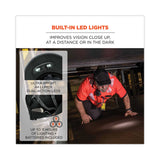 ergodyne® Skullerz 8965 Lightweight Bump Cap Hat with LED Lighting, Long Brim, Black, Ships in 1-3 Business Days (EGO23369) Each