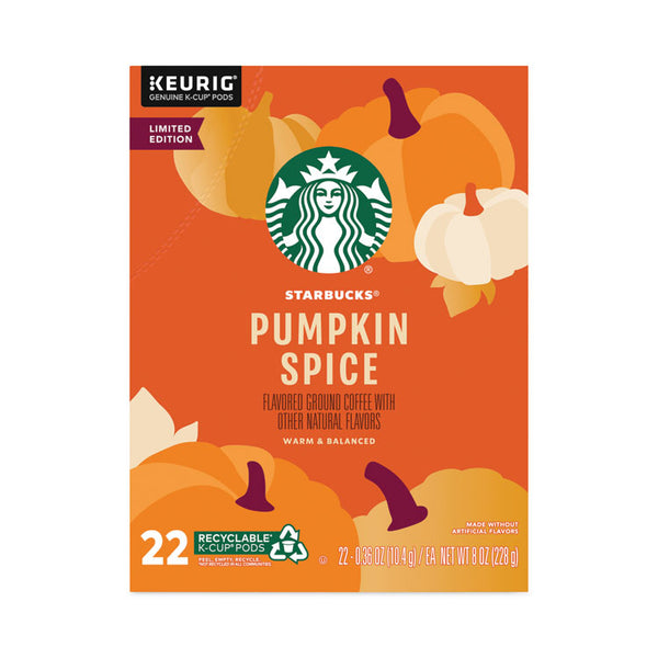 Starbucks® Pumpkin Spice Coffee, K-Cups, 22/Box, 4 Boxes/Carton (SBK12412028CT)