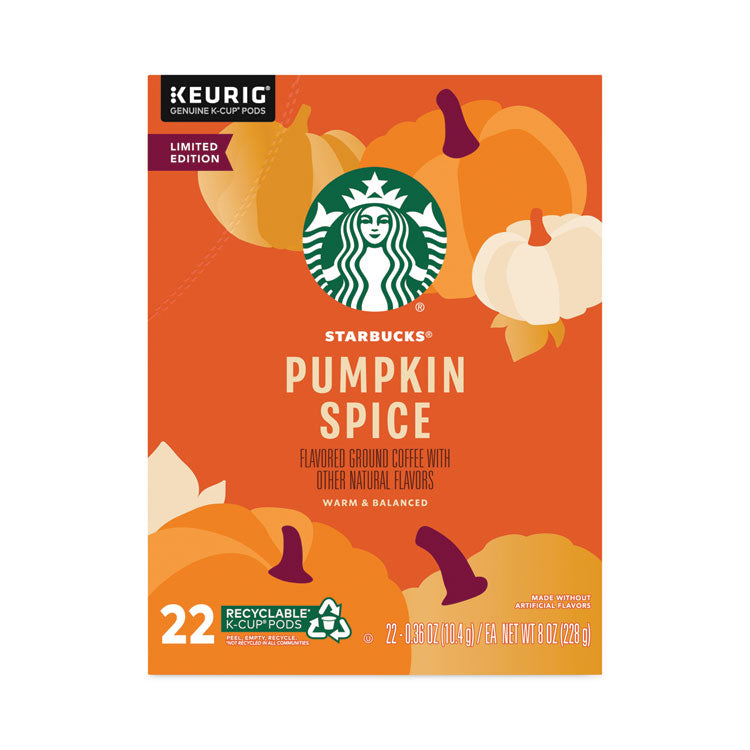 Starbucks® Pumpkin Spice Coffee, K-Cups, 22/Box, 4 Boxes/Carton (SBK12412028CT)