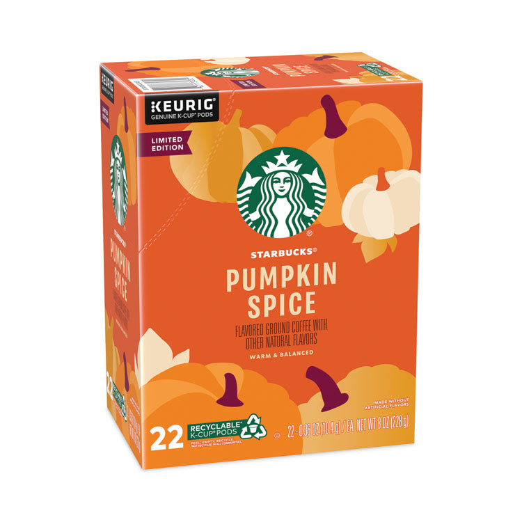 Starbucks® Pumpkin Spice Coffee, K-Cups, 22/Box, 4 Boxes/Carton (SBK12412028CT)