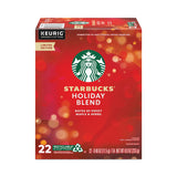 Starbucks® Holiday Blend Coffee, K-Cups, 22/Box, 4 Boxes/Carton (SBK12412029CT) Case of 88