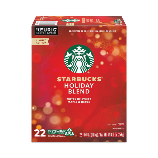 Starbucks® Holiday Blend Coffee, K-Cups, 22/Box, 4 Boxes/Carton (SBK12412029CT)
