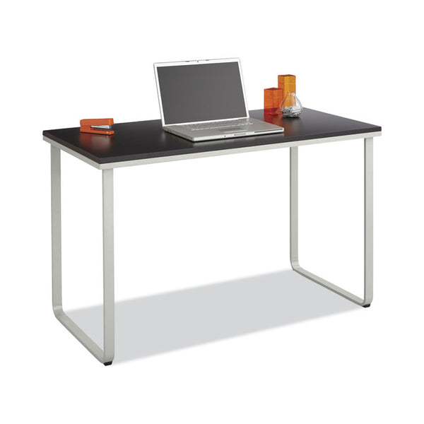 Safco® Steel Desk, 47.25" x 24" x 28.75", Black/Silver (SAF1943BLSL)