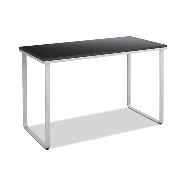 Safco® Steel Desk, 47.25" x 24" x 28.75", Black/Silver (SAF1943BLSL)