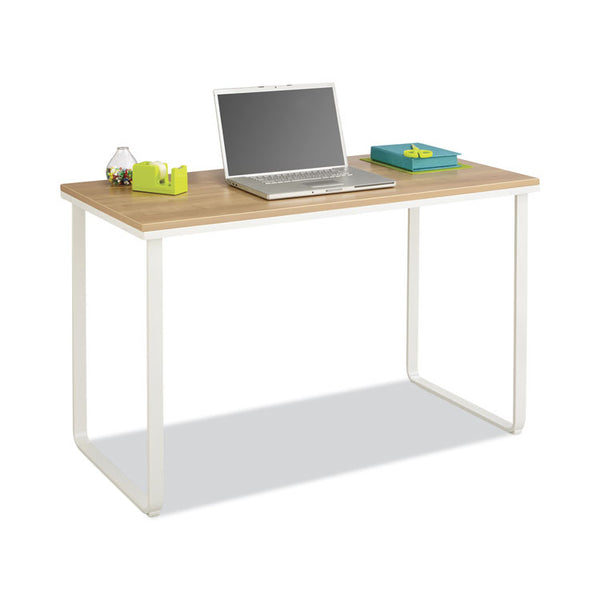 Safco® Steel Desk, 47.25" x 24" x 28.75", Beech/White (SAF1943BHWH)