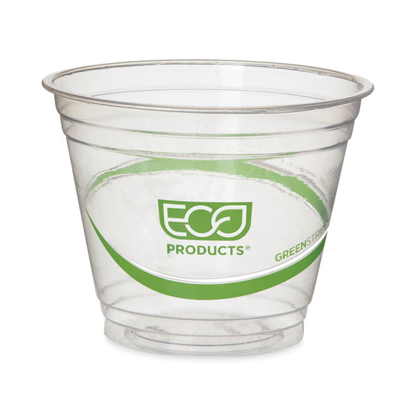 Eco-Products® GreenStripe Renewable and Compostable Cold Cups, 9 oz, Clear, 50/Pack, 20 Packs/Carton (ECOEPCC9SGS)