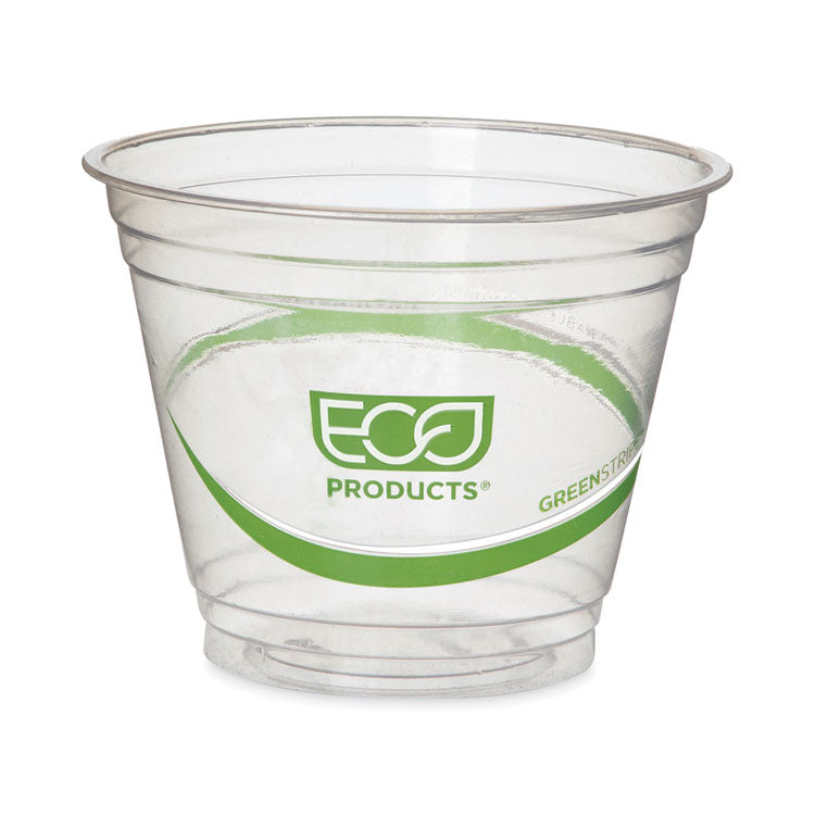 Eco-Products® GreenStripe Renewable and Compostable Cold Cups, 9 oz, Clear, 50/Pack, 20 Packs/Carton (ECOEPCC9SGS) Case of 1000