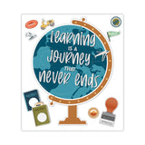 Carson-Dellosa Education Motivational Bulletin Board Set, Learning Is a Journey, 45 Pieces (CDP110555)