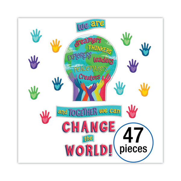 Carson-Dellosa Education Motivational Bulletin Board Set, One World, 47 Pieces (CDP110488) Each