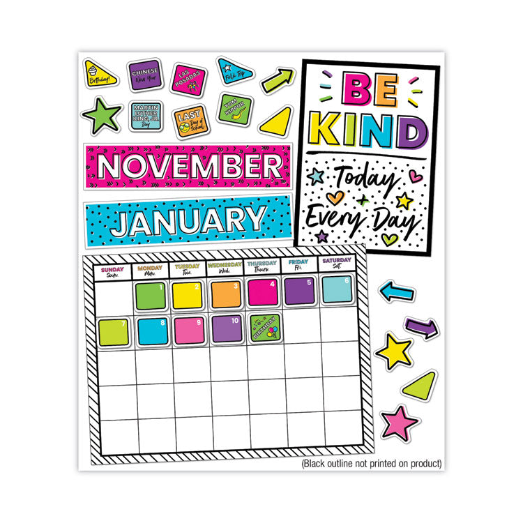 Carson-Dellosa Education Calendar Bulletin Board Set, Kind Vibes, 129 Pieces (CDP110522)