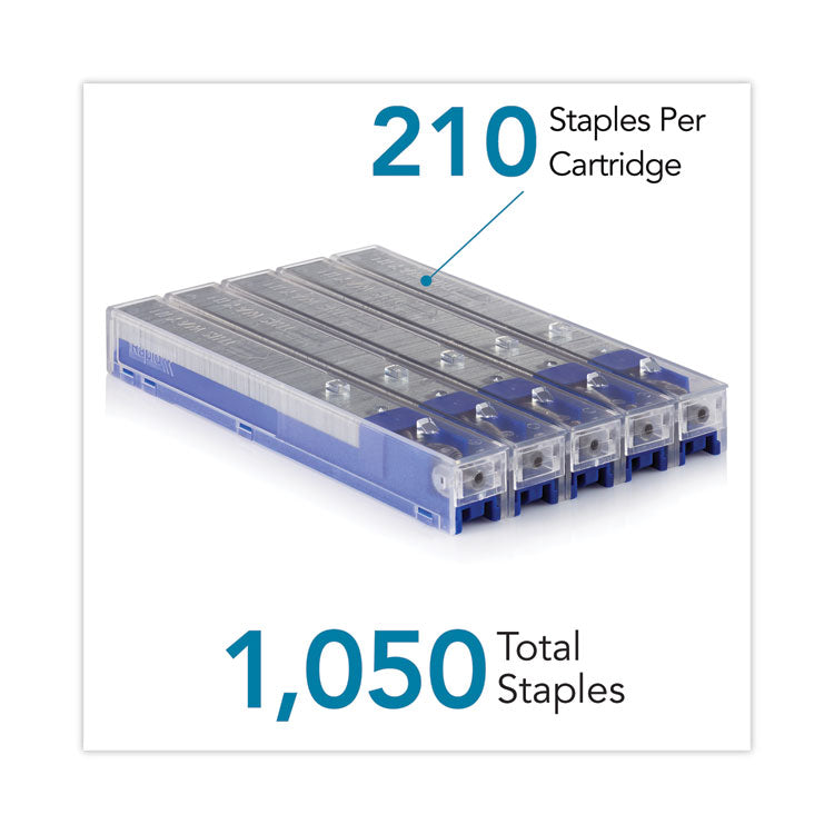 Rapid® Staple Cartridge, 0.25" Leg, 0.5" Crown, Steel, 210/Cartridge, 5 Cartridges/Pack, 1,050/Pack (RPD02897)