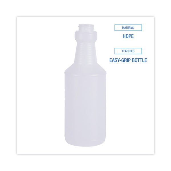 Boardwalk® Handi-Hold Spray Bottle, 16 oz, Clear, 24/Carton (BWK00016)