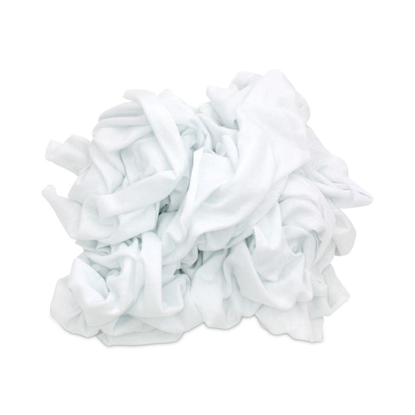 HOSPECO® Reclaimed White Knit Rags, 10 lb/Carton (HOS34010) Case of 10