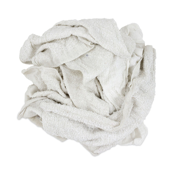 HOSPECO® New White Economy Terry Rags, White, 10 lb/Carton (HOS53710) Each