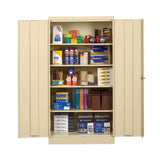 Alera® Assembled 72" High Heavy-Duty Welded Storage Cabinet, Four Adjustable Shelves, 36w x 18d, Putty (ALECM7218PY) Each