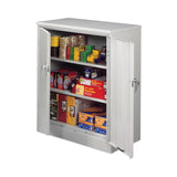 Alera® Assembled 42" High Heavy-Duty Welded Storage Cabinet, Two Adjustable Shelves, 36w x 18d, Light Gray (ALECM4218LG)