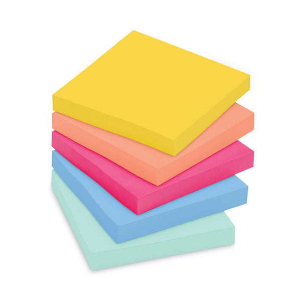 Post-it® Notes Super Sticky Note Pads in Summer Joy Collection Colors, 3" x 3", Summer Joy Collection Colors, 90 Sheets/Pad, 12 Pads/Pack (MMM65412SSJOY) Each