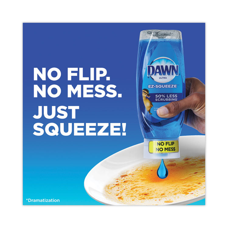 Dawn® Ultra Liquid Dish Detergent, Dawn Original, Three 22 oz E-Z Squeeze Bottles and 2 Sponges/Pack, 6 Packs/Carton (PGC02367)