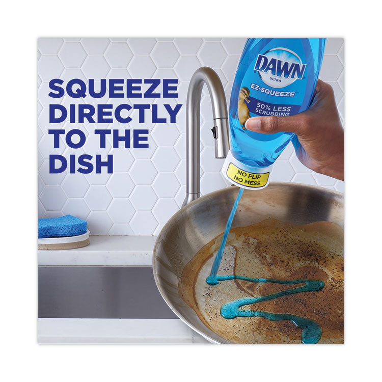Dawn® Ultra Liquid Dish Detergent, Dawn Original, Three 22 oz E-Z Squeeze Bottles and 2 Sponges/Pack, 6 Packs/Carton (PGC02367)