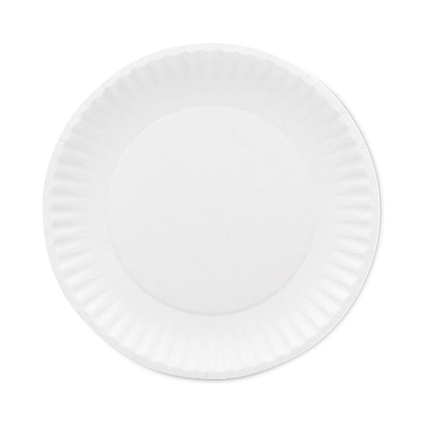 Premium Coated Paper Plates, 7" dia, White, 125/Pack, 8 Packs/Carton (AJMCP7AJ008125A) Case of 1000