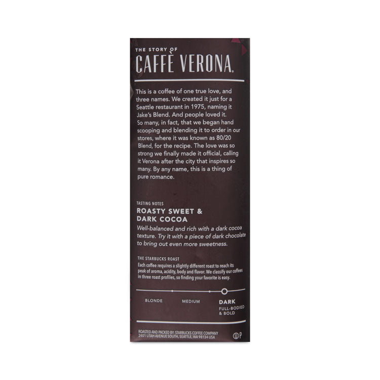 Starbucks® Whole Bean Coffee, Caffe Verona, 1 lb Bag (SBK11017871) Each